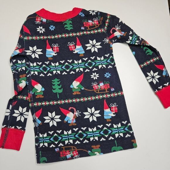 Hanna Andersson Gnome Long John Pajama Set, Navy, Size 90cm US Size 3 - Picture 3 of 6